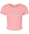 BL1010 1010 Bella Ladies Micro Rib Baby T-Shirt solid pink blend colour image